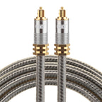 EMK YL-A 1.5m OD8.0mm Gold Plated Metal Head Toslink Male to Male Digital Optical Audio Cable, Length: 1.5m