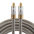 EMK YL-A 2m OD8.0mm Gold Plated Metal Head Toslink Male to Male Digital Optical Audio Cable, Length: 2m