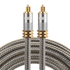EMK YL-A 2m OD8.0mm Gold Plated Metal Head Toslink Male to Male Digital Optical Audio Cable, Length: 2m