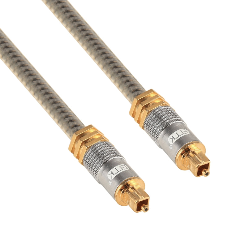 EMK YL-A 2m OD8.0mm Gold Plated Metal Head Toslink Male to Male Digital Optical Audio Cable, Length: 2m
