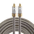 EMK YL-A 5m OD8.0mm Gold Plated Metal Head Toslink Male to Male Digital Optical Audio Cable, Length: 5m