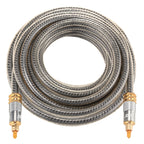 EMK YL-A 5m OD8.0mm Gold Plated Metal Head Toslink Male to Male Digital Optical Audio Cable, Length: 5m