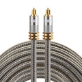 EMK YL-A 8m OD8.0mm Gold Plated Metal Head Toslink Male to Male Digital Optical Audio Cable, Length: 8m