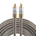 EMK YL-A 10m OD8.0mm Gold Plated Metal Head Toslink Male to Male Digital Optical Audio Cable, Length: 10m