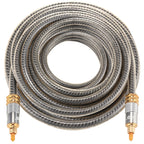 EMK YL-A 10m OD8.0mm Gold Plated Metal Head Toslink Male to Male Digital Optical Audio Cable, Length: 10m