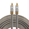 EMK YL-A 15m OD8.0mm Gold Plated Metal Head Toslink Male to Male Digital Optical Audio Cable, Length: 15m