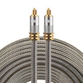 EMK YL-A 20m OD8.0mm Gold Plated Metal Head Toslink Male to Male Digital Optical Audio Cable, Length: 20m