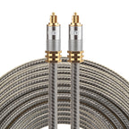 EMK YL-A 20m OD8.0mm Gold Plated Metal Head Toslink Male to Male Digital Optical Audio Cable, Length: 20m