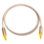 EMK 1m OD4.0mm Gold Plated Metal Head Woven Line Toslink Male to Male Digital Optical Audio Cable, Length: 1m