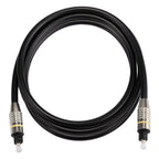 1.5m OD6.0mm Nickel Plated Metal Head Toslink Male to Male Digital Optical Audio Cable, Length: 1.5m