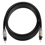2m OD6.0mm Nickel Plated Metal Head Toslink Male to Male Digital Optical Audio Cable, Length: 2m