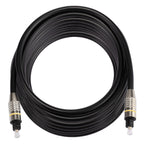 8m OD6.0mm Nickel Plated Metal Head Toslink Male to Male Digital Optical Audio Cable, Length: 8m