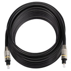 10m OD6.0mm Nickel Plated Metal Head Toslink Male to Male Digital Optical Audio Cable, Length: 10m