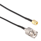 15cm UHF Female to SMA Male Adapter RG174 Cable, UHF Female to SMA Male