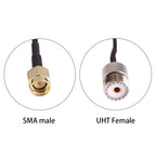 15cm UHF Female to SMA Male Adapter RG174 Cable, UHF Female to SMA Male