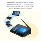 PiPo X10 Pro TV Box Style Tablet Mini PC, 6GB+64GB, 5000mAh Battery, 10.1 inch Windows 10 Intel Intel Celeron Processor N4020 Quad Core up to 2.8Ghz, Support TF Card & Bluetooth & WiFi & LAN & HDMI, X10 Pro