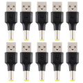 10 PCS 5.5 x 2.5mm Male to USB 2.0 Male DC Power Plug Connector, 5.5 x 2.5mm