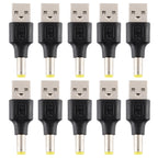10 PCS 5.5 x 2.5mm Male to USB 2.0 Male DC Power Plug Connector, 5.5 x 2.5mm