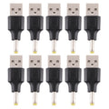10 PCS 4.0 x 1.7mm Male to USB 2.0 Male DC Power Plug Connector, 4.0 x 1.7mm Male