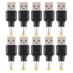 10 PCS 5.5 x 1.7mm Male to USB 2.0 Male DC Power Plug Connector, 5.5 x 1.7mm