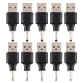 10 PCS 3.0 x 1.1mm Male to USB 2.0 Male DC Power Plug Connector, 3.0 x 1.1mm