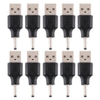 10 PCS 3.0 x 1.1mm Male to USB 2.0 Male DC Power Plug Connector, 3.0 x 1.1mm