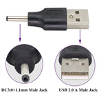 10 PCS 3.0 x 1.1mm Male to USB 2.0 Male DC Power Plug Connector, 3.0 x 1.1mm