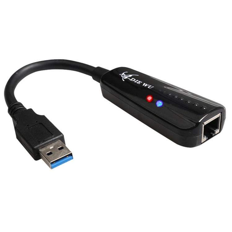 DIE WU TXA042 Realtek 8153 USB 3.0 to Gigabit Ethernet RJ45 LAN 10/100/1000Mbps Network Card Adapter, TXA042