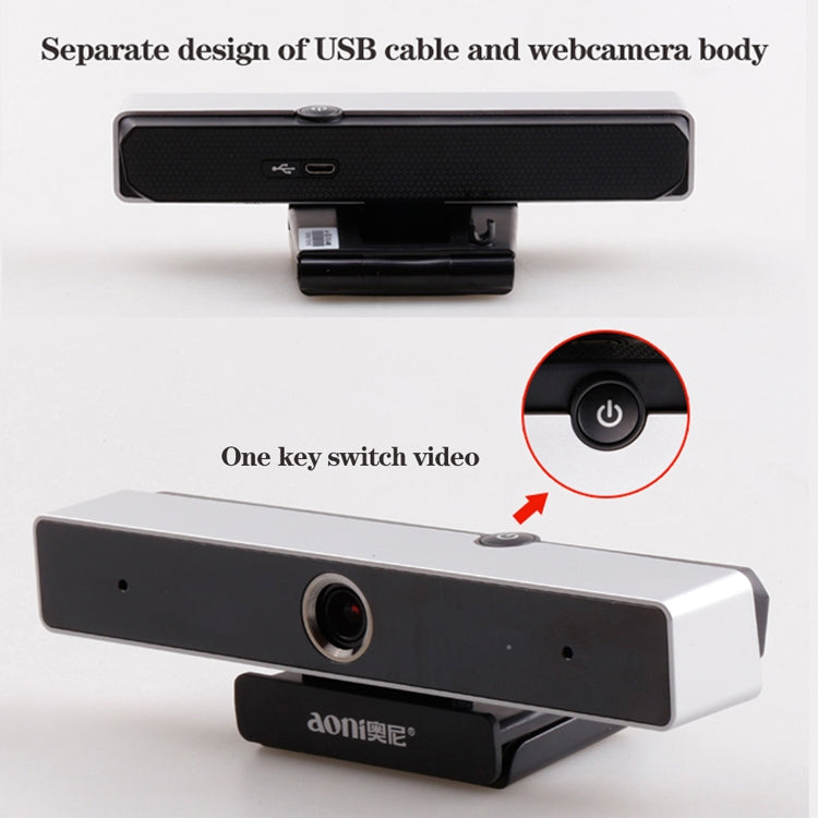 aoni C90 1080P HD Business Smart Computer Camera with Microphone, C90