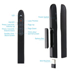 XM930 2.4GHz Wireless Laser PowerPoint Page Turning Pen Multimedia Wireless Presentation Projection Pen with USB Receiver, Support Low Battery Remind, Remote Control Distance: 100m, 100m White, 100m Black