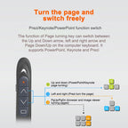 XM930 2.4GHz Wireless Laser PowerPoint Page Turning Pen Multimedia Wireless Presentation Projection Pen with USB Receiver, Support Low Battery Remind, Remote Control Distance: 100m, 100m White, 100m Black