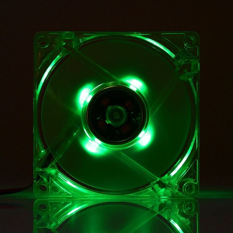 8025 4 Pin DC 12V 0.18A Computer Case Cooler Cooling Fan with LED Light, Random Color Delivery , Size: 80x80x25mm, 8025 Red, 8025 Blue, 8025 Green, 8025 Dark Blue