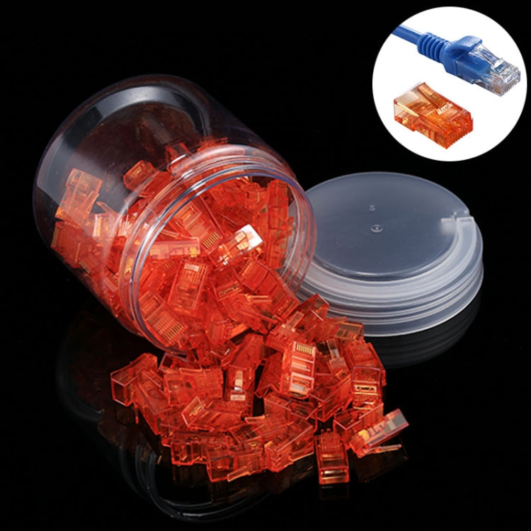 100 PCS Anpwoo Amp01 RJ45 Connector Modular Plug, 100 PCS (Yellow), 100 PCS (Blue), 100 PCS (Orange)
