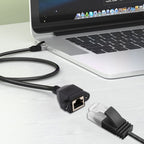 RJ45 Female to Male CAT5E Network Panel Mount Screw Lock Extension Cable, Length: 3m, 3m