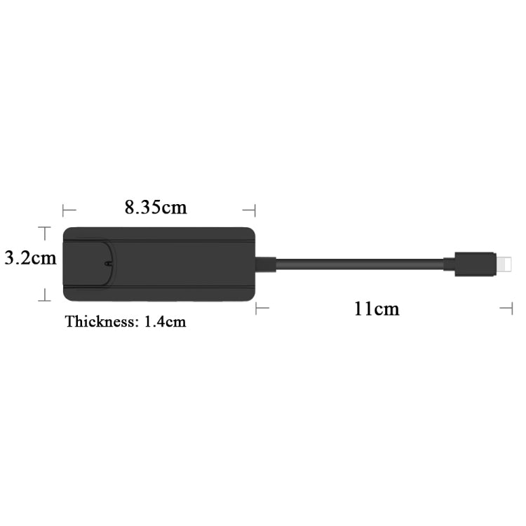 Onten 75002 8PIN to RJ45 Hub USB 2.0 Adapter