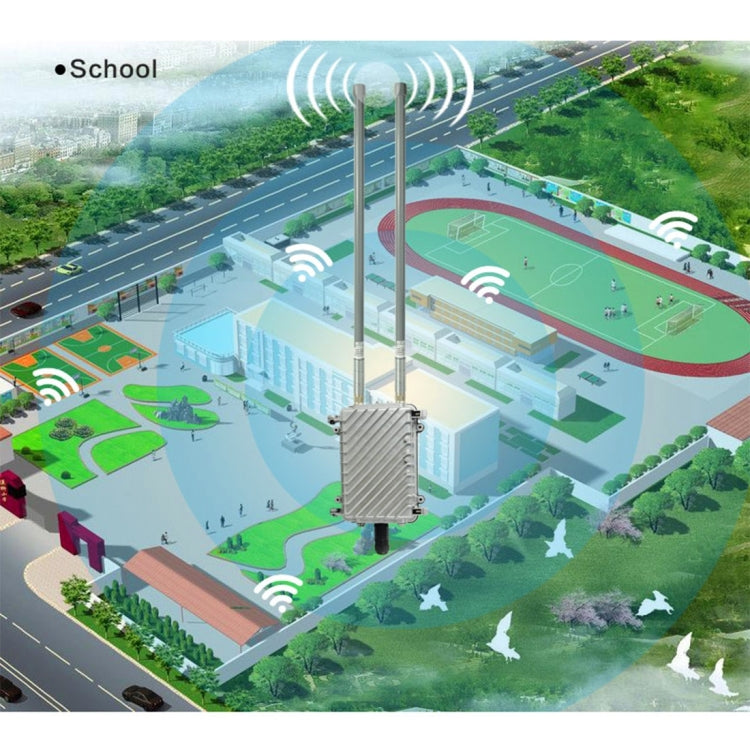 COMFAST CF-WA700 Qualcomm AR9341 300Mbps/s Outdoor Wireless Network Bridge with Dual Antenna 48V POE Adapter & AP / Router Mode, Classfication Function, 85 Devices Connecting Synchronously