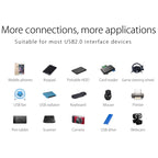 ORICO W5P-U2-100 USB 2.0 Desktop HUB with 100cm Micro USB Cable Power Supply, W5P-U2-100 Black, W5P-U2-100 White