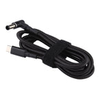 PD 100W 6.0 x 1.4mm Elbow to USB-C / Type-C Nylon Weave Power Charge Cable, Cable Length: 1.7m, 6.0x1.4mm to Type-C