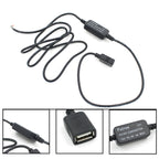 Car Motorcycle Single USB Car Charger DC 12V To 5V 3A Power Adapter for Car GPS Tracker DVR, Length: 1m, Car Single USB Power Adapter