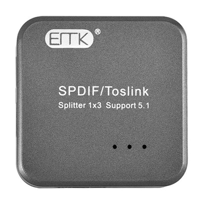 EMK 1 Input 3 Output Digital Optical Audio SPDIF Toslink Splitter Adapter