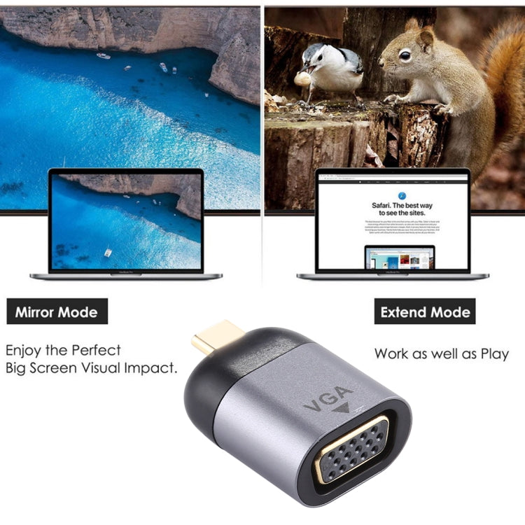 Type-C Male To VGA DB15P Female Adapter