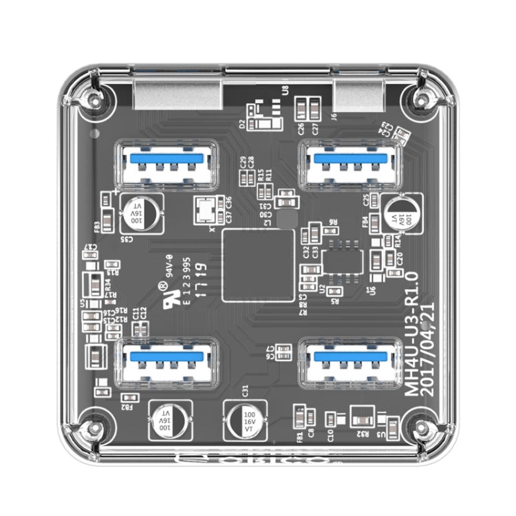ORICO MH4U-100 USB 3.0 Transparent Desktop HUB with 100cm Micro USB Cable, MH4U-100