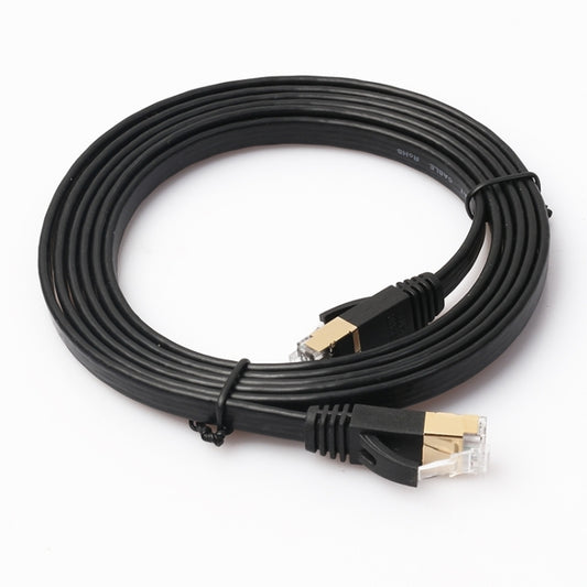 1.8m CAT7 10 Gigabit Ethernet Ultra Flat Patch Cable for Modem Router LAN Network - Built with Shielded RJ45 Connectors, Length: 1.8m