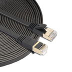10m CAT7 10 Gigabit Ethernet Ultra Flat Patch Cable for Modem Router LAN Network - Built with Shielded RJ45 Connectors, Length: 10m