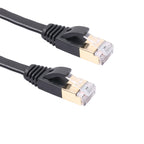 15m CAT7 10 Gigabit Ethernet Ultra Flat Patch Cable for Modem Router LAN Network - Built with Shielded RJ45 Connectors, Length: 15m