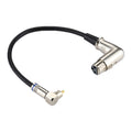 Aluminum Shell RCA Elbow Male to 3 Pin XLR CANNON Elbow Female Audio Connector Adapter for Cable Microphone / Audio Equipment, Total Length: about 30cm, RCA Elbow Male