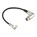 Aluminum Shell RCA Elbow Male to 3 Pin XLR CANNON Elbow Female Audio Connector Adapter for Cable Microphone / Audio Equipment, Total Length: about 30cm, RCA Elbow Male