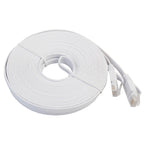 20m CAT6 Ultra-thin Flat Ethernet Network LAN Cable, Patch Lead RJ45, Length: 20m