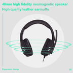 SADES AH-38 3.5mm Plug Wire-controlled E-sports Gaming Headset with Retractable Microphone, Cable Length: 2m, AH-38