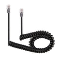 4 Core Male to Male RJ11 Spring Style Telephone Extension Coil Cable Cord Cable, Stretch Length: 5m, Length: 5m